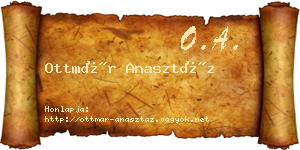 Ottmár Anasztáz névjegykártya